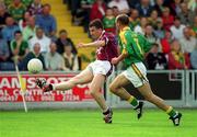 2 June 2002; Dessie Dolan of Westmeath in action against Paddy Reynolds of Meath during the Bank of Ireland Leinster Senior Football Championship Quarter-Final match between Meath and Westmeath at O'Moore Park in Portlaoise, Laois. Photo by Matt Browne/Sportsfile