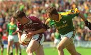 2 June 2002; Dessie Dolan of Westmeath in action against Cormac Murphy of Meath during the Bank of Ireland Leinster Senior Football Championship Quarter-Final match between Meath and Westmeath at O'Moore Park in Portlaoise, Laois. Photo by Matt Browne/Sportsfile