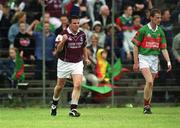 2 June 2002; Tommy Joyce of Galway celebrates after scoring his sides final point during the Bank of Ireland Connacht Senior Football Championship Semi-Final match between Mayo and Galway at MacHale Park in Castlebar, Mayo. Photo by Ray McManus/Sportsfile