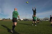 7 June 2002; Ireland captain Keith Wood, left, pictured practises line-out training with Gary Longwell during an Ireland Rugby squad training session at the Alpine Energy Stadium in Timaru, New Zealand. Photo by Matt Browne/Sportsfile