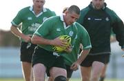 7 June 2002; Alan Quinlan during an Ireland Rugby squad training session at the Alpine Energy Stadium in Timaru, New Zealand. Photo by Matt Browne/Sportsfile