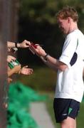 7 June 2002; Steve Staunton during a Republic of Ireland training session in Chiba, Japan. Photo by David Maher/Sportsfile