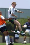 8 June 2002; Steve Staunton, right, and Steven Reid during a Republic of Ireland training session in Chiba, Japan. Photo by David Maher/Sportsfile