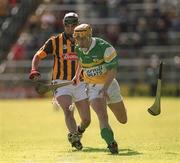 9 June 2002; Niall Claffey of Offaly in action against Kilkenny's John Hoyne during the Guinness Leinster Senior Hurling Championship Semi-Final match between Kilkenny and Offaly at Semple Stadium in Thurles, Tipperary. Photo by Aoife Rice/Sportsfile