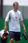 10 June 2002; Jason McAteer leaves the field following a Republic of Ireland training session in Chiba, Japan. Photo by David Maher/Sportsfile