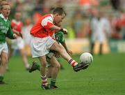 9 June 2002; Gareth McCrink of Armagh in action during the Cumann na mBunscol match at half-time of the Bank of Ireland Ulster Senior Football Championship Semi-Final match between Armagh and Fermanagh at St Tiernach’s Park in Clones, Monaghan. Photo by Damien Eagers/Sportsfile