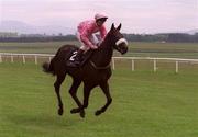 6 May 2002; Giles, with Pat Shanahan up, goes to post prior to the Mull of Kintyre 2YO Maiden at The Curragh Racecourse in Kildare. Photo by Damien Eagers/Sportsfile