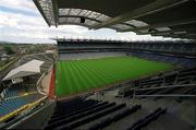 12 June 2002; A general view of the stadium, from the Hogan Stand, showing the newly laid pitch, the Nally Stand and Hill 16 at Croke Park in Dublin. Photo by Ray McManus/Sportsfile