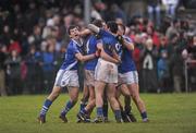 24 December 2011; St. Mary's players, from left, Sean Cournane, Maurice Fitzgerald, Paul O'Donoghue, Bryan Sheehan, 8, and Denis Daly, right, celebrate their side's victory. South Kerry Senior Football Championship Final, St. Mary's v Dromid Pearses, Waterville Sportsfield, Waterville, Co. Kerry. Picture credit: Stephen McCarthy / SPORTSFILE