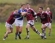 24 December 2011; Maurice Fitzgerald, St. Mary's, in action against Dromid Pearses players, from left, Denis 'Shine' O'Sullivan, Tomas Curran and Declan O'Sullivan. South Kerry Senior Football Championship Final, St. Mary's v Dromid Pearses, Waterville Sportsfield, Waterville, Co. Kerry. Picture credit: Stephen McCarthy / SPORTSFILE
