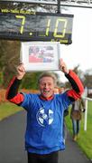 25 December 2011; Senator Eamonn Coghlan, who was made a presentation to mark his 30th Goal Mile, after finishing one of the many GOAL Mile's in a time of 7.09 minutes. Annual Goal Mile, Leopardstown Race Course, Dublin. Picture credit: Ray McManus / SPORTSFILE