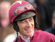 26 December 2011; Jockey Davy Russell after winning the United Arab Emirates Embassy Juvenile Hurdle on His Excellency. Leopardstown Christmas Racing Festival 2011, Leopardstown Racecourse, Leopardstown, Dublin. Picture credit: Ray McManus / SPORTSFILE
