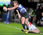 26 December 2011; Luke Fitzgerald, Leinster, is tackled by Chris Farrell, Ulster. Celtic League, Leinster v Ulster, RDS, Ballsbridge, Dublin. Picture credit: David Maher / SPORTSFILE