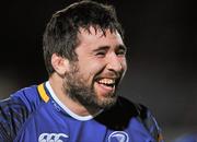 26 December 2011; Jamie Hagan, Leinster, celebrates after going over to score his side's sixth try. Celtic League, Leinster v Ulster, RDS, Ballsbridge, Dublin. Picture credit: David Maher / SPORTSFILE