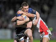 26 December 2011; Andrew Conway, Leinster, is tackled by Alistair Birch and Chris Cochrane, right, Ulster. Celtic League, Leinster v Ulster, RDS, Ballsbridge, Dublin. Picture credit: David Maher / SPORTSFILE