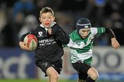 26 December 2011; Balbriggan RFC, Co. Dublin, in action against Aughrim RFC, Co. Wicklow, during the half-time mini-games. Celtic League, Leinster v Ulster, RDS, Ballsbridge, Dublin. Picture credit: David Maher / SPORTSFILE