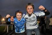 26 December 2011; Leinster supporters Alex Melvin, left, and Max Lacarin, from Castleknock, Dublin, at the game. Celtic League, Leinster v Ulster, RDS, Ballsbridge, Dublin. Picture credit: David Maher / SPORTSFILE