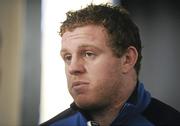 28 December 2011; Leinster's Seán Cronin during a press conference ahead of their Celtic League game against Connacht on Sunday. Leinster Rugby Squad Press Conference, David Lloyd Riverview, Clonskeagh, Dublin. Picture credit: Dáire Brennan / SPORTSFILE