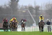 29 December 2011; Glam Gerry, with Brian Hayes up, right, leads the field on their way to winning the Martinstown Opportunity Handicap Steeplechase. Leopardstown Christmas Racing Festival 2011, Leopardstown Racecourse, Leopardstown, Dublin. Picture credit: Brian Lawless / SPORTSFILE