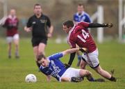 24 December 2011; Brian Curran, St. Mary's, in action against Niall O Se, Dromid Pearses. South Kerry Senior Football Championship Final, St. Mary's v Dromid Pearses, Waterville Sportsfield, Waterville, Co. Kerry. Picture credit: Stephen McCarthy / SPORTSFILE