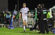 1 January 2012; Leo Cullen, Leinster, walks off the pitch after being shown a yellow card. Celtic League, Connacht v Leinster, Sportsground, Galway. Picture credit: Diarmuid Greene / SPORTSFILE