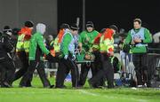 1 January 2012; Brian Tuohy, Connacht, is stretchered off during the second half. Celtic League, Connacht v Leinster, Sportsground, Galway. Picture credit: Diarmuid Greene / SPORTSFILE