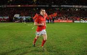 26 December 2011; Sean Scanlon, Munster, makes his way out onto the pitch for his first senior appearance. Celtic League, Munster v Connacht, Thomond Park, Limerick. Picture credit: Diarmuid Greene / SPORTSFILE