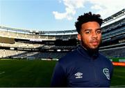 31 May 2017; Cyrus Christie of Republic of Ireland during a pitchside press conference at the MetLife Stadium, New Jersey, USA. Photo by David Maher/Sportsfile