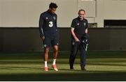 31 May 2017; Manager of Republic of Ireland Martin O'Neill and Cyrus Christie during squad training at the MetLife Stadium, New Jersey, USA. Photo by David Maher/Sportsfile