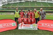 31 May 2017; The Scoil an Athar Tadhg team, Co Cork, with their medals following the SPAR FAI Primary School 5s National Finals at Aviva Stadium, in Lansdowne Rd, Dublin 4. Photo by Sam Barnes/Sportsfile