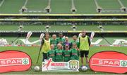 31 May 2017; The Scoil Róis team, Co Galway, during the SPAR FAI Primary School 5s National Finals at Aviva Stadium, in Lansdowne Rd, Dublin 4. Photo by Sam Barnes/Sportsfile