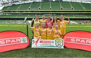 31 May 2017; The Gaelscoil Ultain team, Co Monaghan, with their medals following the SPAR FAI Primary School 5s National Finals at Aviva Stadium, in Lansdowne Rd, Dublin 4. Photo by Sam Barnes/Sportsfile