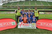 31 May 2017; The St Peter's NS team, Co Louth, with their medals following the SPAR FAI Primary School 5s National Finals at Aviva Stadium, in Lansdowne Rd, Dublin 4. Photo by Sam Barnes/Sportsfile