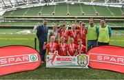 31 May 2017; The Nenagh CBS Primary team, Co Tipperary, with their medals following the SPAR FAI Primary School 5s National Finals at Aviva Stadium, in Lansdowne Rd, Dublin 4. Photo by Sam Barnes/Sportsfile