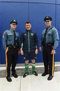 30 May 2017; Republic of Ireland assistant manager Roy Keane with New Jersey state troopers, Brian Morkowsky, left and Michael Delgayso during squad training at NY Red Bulls Training Facility in Whippany, New Jersey, USA. Photo by David Maher/Sportsfile
