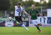 2 June 2017; Sean Gannon of Dundalk in action against Stephen Dooley of Cork City during the SSE Airtricity League Premier Division match between Dundalk and Cork City at Oriel Park in Dundalk, Co. Louth. Photo by Ramsey Cardy/Sportsfile