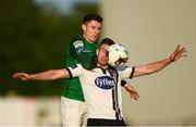 2 June 2017; Robbie Benson of Dundalk is tackled by John Dunleavy of Cork City during the SSE Airtricity League Premier Division match between Dundalk and Cork City at Oriel Park in Dundalk, Co. Louth. Photo by Ramsey Cardy/Sportsfile