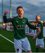2 June 2017; John Dunleavy of Cork City celebrates after his side's second goal of the game during the SSE Airtricity League Premier Division match between Dundalk and Cork City at Oriel Park in Dundalk, Co. Louth. Photo by Ramsey Cardy/Sportsfile