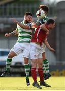 2 June 2017; Brandon Miele and Luke Byrne of Shamrock Rovers in action against Conan Byrne of St Patrick's Athletic during the SSE Airtricity League Premier Division match between Shamrock Rovers and St Patrick's Athletic at Tallaght Stadium in Tallaght, Co. Dublin. Photo by Matt Browne/Sportsfile