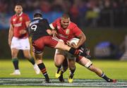 3 June 2017; Kyle Sinckler of the British & Irish Lions is tackled by Jack Stratton, left, and Josh Goodhue of the New Zealand Provincial Barbarians during the match between the New Zealand Provincial Barbarians and the British & Irish Lions at Toll Stadium in Whangarei, New Zealand. Photo by Stephen McCarthy/Sportsfile