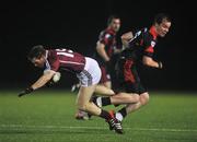 4 January 2012; Kieran McGrath, Galway, in action against Danny Geraghty, Sligo IT. FBD Insurance League, Section A, Round 1, Sligo IT v Galway, Connacht GAA Centre of Excellence, Ballyhaunis, Co. Mayo. Picture credit: David Maher / SPORTSFILE