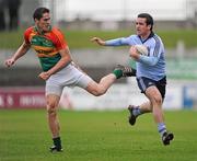 8 January 2012; Ger Brennan, Dublin, in action against Brendan Murphy, Carlow. Bord Na Mona O'Byrne Cup, First Round, Carlow v Dublin, Dr. Cullen Park, Carlow. Picture credit: Stephen McCarthy / SPORTSFILE