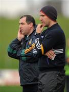 8 January 2012; Wexford manager Jason Ryan, right, and Meath manager Seamus McEnaney look on during the game. Bord Na Mona O'Byrne Cup, First Round, Meath v Wexford, Pairc Tailteann, Navan, Co. Meath. Picture credit: Brendan Moran / SPORTSFILE