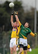 8 January 2012; Andrew Shore, Wexford, in action against Mark Ward, Meath. Bord Na Mona O'Byrne Cup, First Round, Meath v Wexford, Pairc Tailteann, Navan, Co. Meath. Picture credit: Brendan Moran / SPORTSFILE
