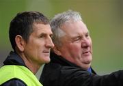 8 January 2012; Armagh manager Paddy O'Rourke, left, and assistant manager Paul Grimley. Dr. McKenna Cup, Section B, Down v Armagh, Pairc Esler, Newry, Co. Down. Picture credit: Oliver McVeigh / SPORTSFILE