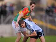 8 January 2012; Michael McCarthy, Dublin, in action against Brendan Murphy, Carlow. Bord Na Mona O'Byrne Cup, First Round, Carlow v Dublin, Dr. Cullen Park, Carlow. Picture credit: Stephen McCarthy / SPORTSFILE