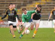 8 January 2012; Eamon Maguire, Fermanagh, in action against James Loughry, Antrim. Dr. McKenna Cup, Section A, Fermanagh v Antrim, Brewster Park, Enniskillen, Co. Fermanagh. Photo by Sportsfile