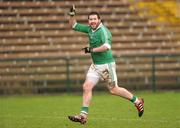 8 January 2012; Seamus Quigley, Fermanagh, celebrates after scoring his side's second goal. Dr. McKenna Cup, Section A, Fermanagh v Antrim, Brewster Park, Enniskillen, Co. Fermanagh. Photo by Sportsfile