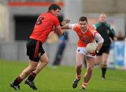 8 January 2012; Eugene McVerry, Armagh, in action against Peter Turley, Down. Dr. McKenna Cup, Section B, Down v Armagh, Pairc Esler, Newry, Co. Down. Picture credit: Oliver McVeigh / SPORTSFILE
