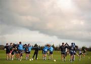 8 January 2012; Dublin players warm-up ahead of the game. Bord Na Mona O'Byrne Cup, First Round, Carlow v Dublin, Dr. Cullen Park, Carlow. Picture credit: Stephen McCarthy / SPORTSFILE